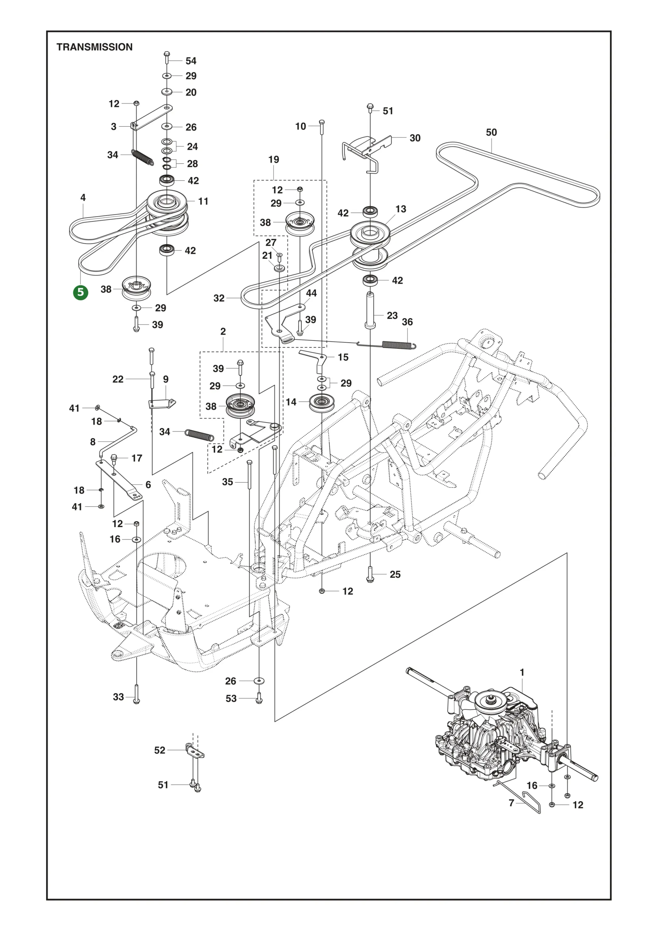 Riemen f&uuml;r Husqvarna Aufsitzrasenm&auml;her R 120C,...