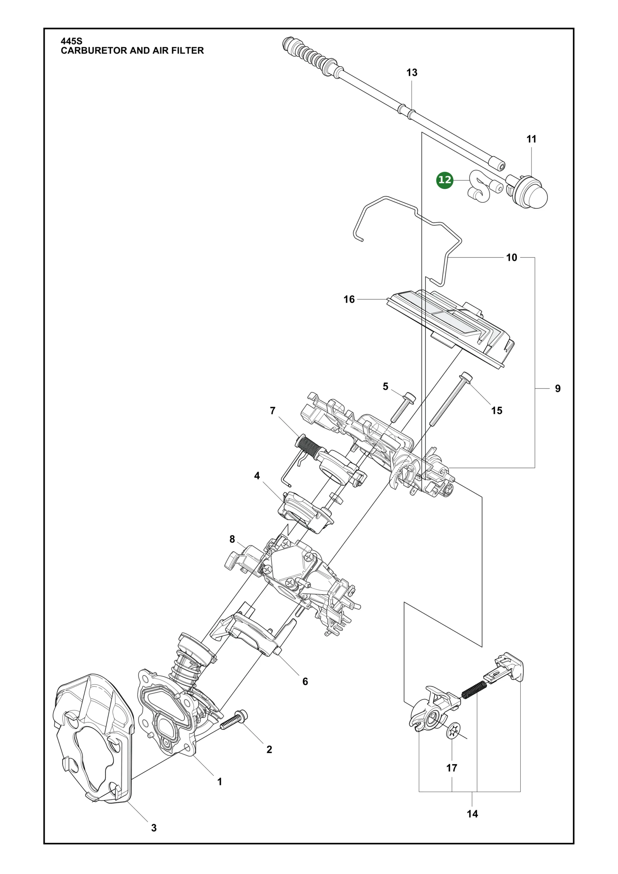 Schlauch f&uuml;r Husqvarna Motors&auml;gen