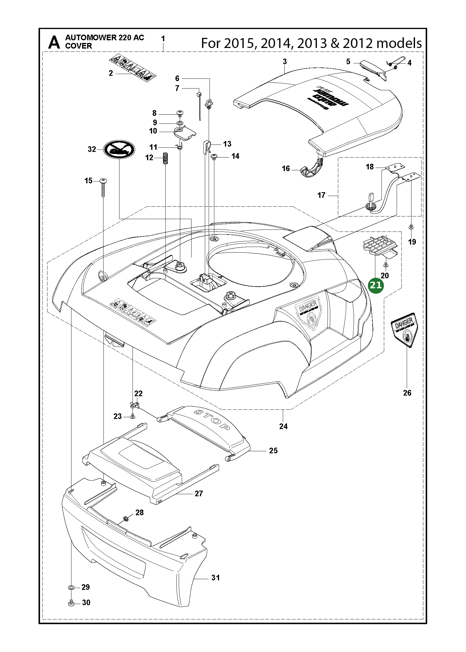 Position im Ersatzteilkatalog