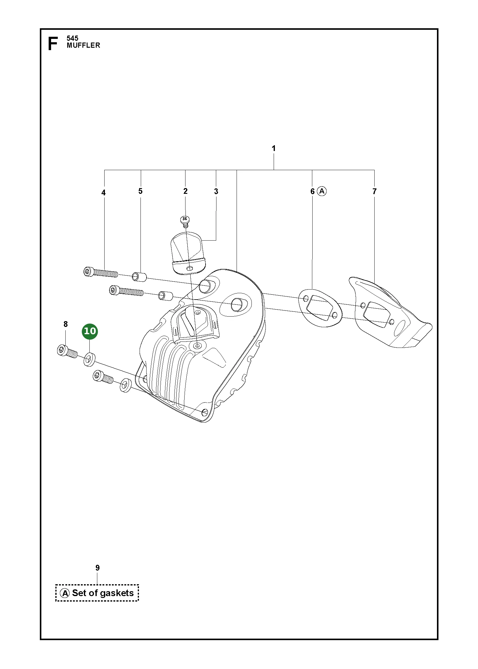 Scheibe f&uuml;r Husqvarna Motors&auml;gen 545, 555, 556,...