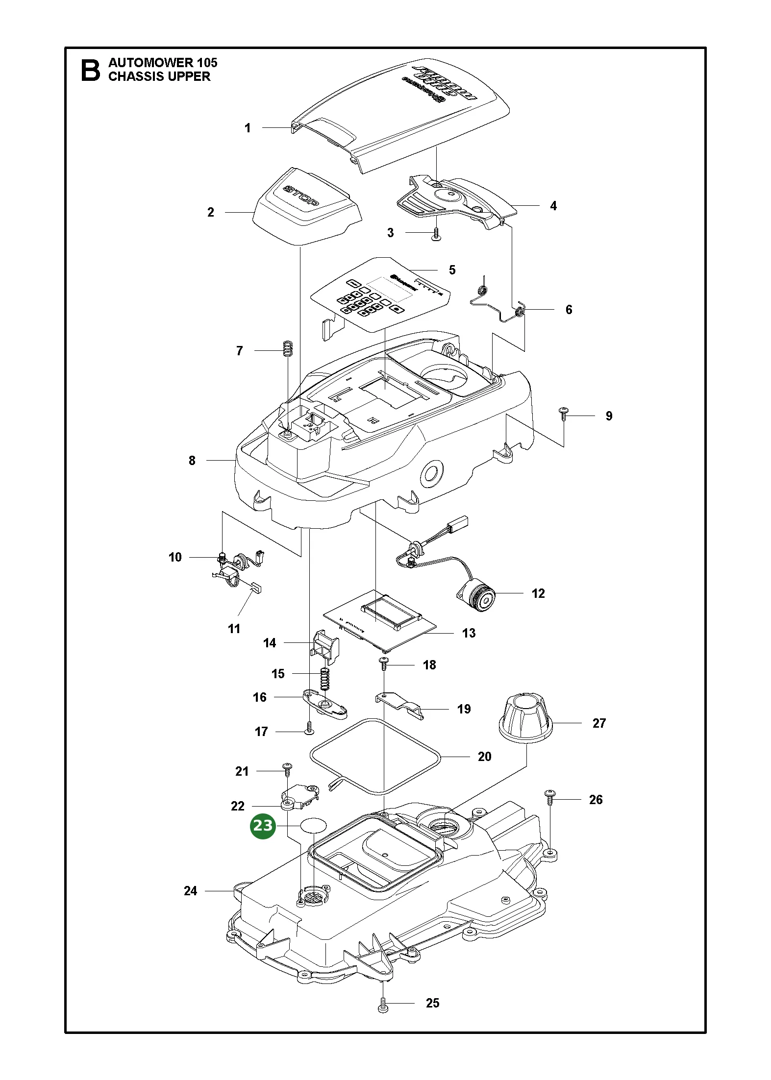 Husqvarna Entl&uuml;ftungsmembrane f&uuml;r Automower 3er...