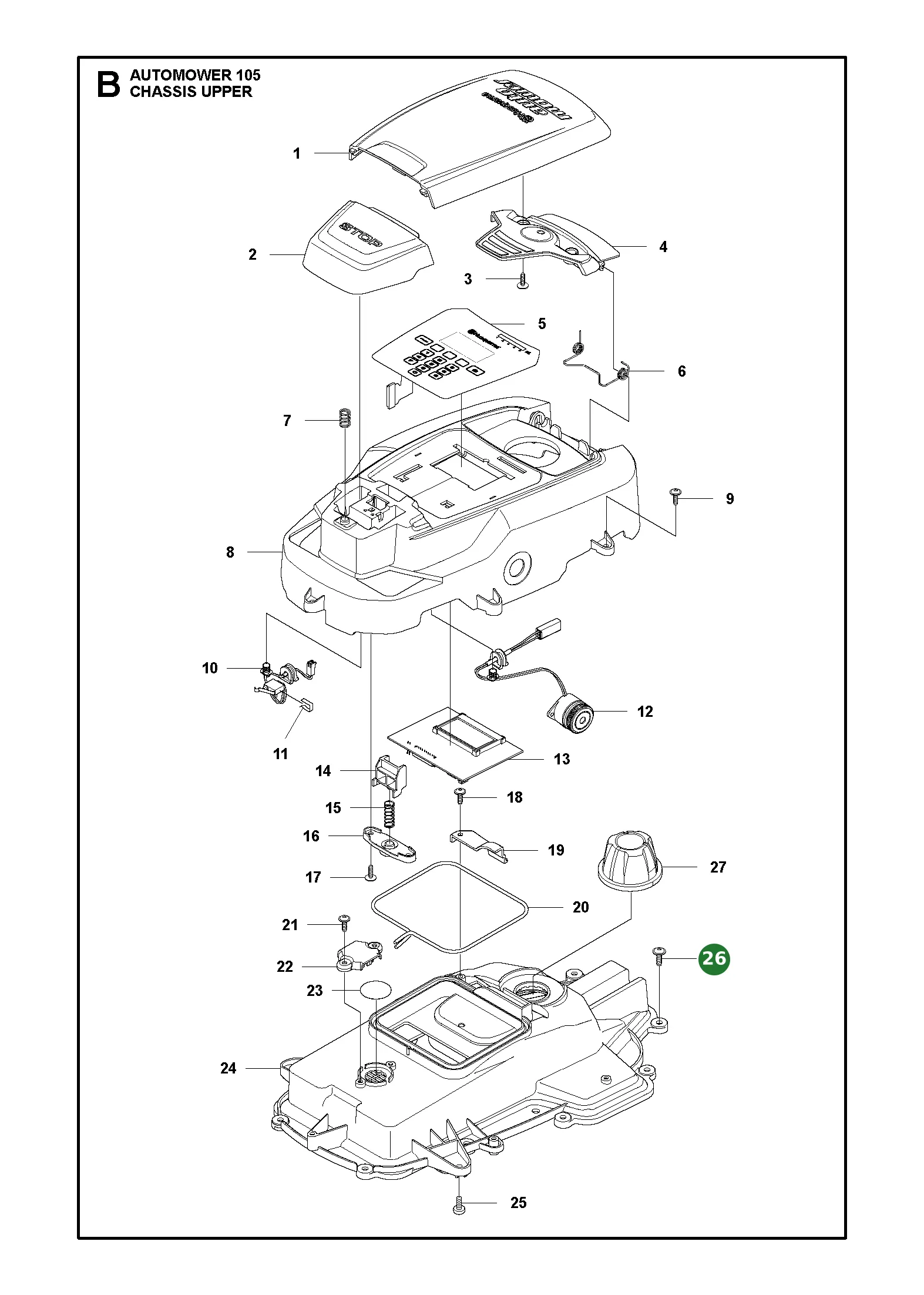 Schraube 5x16mm Torx f&uuml;r Automower und Gardena