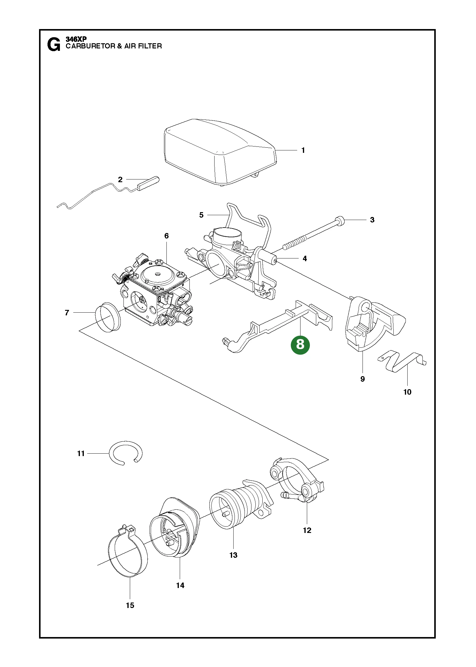 Chokehebel f&uuml;r Husqvarna Motors&auml;gen 340, 351,...