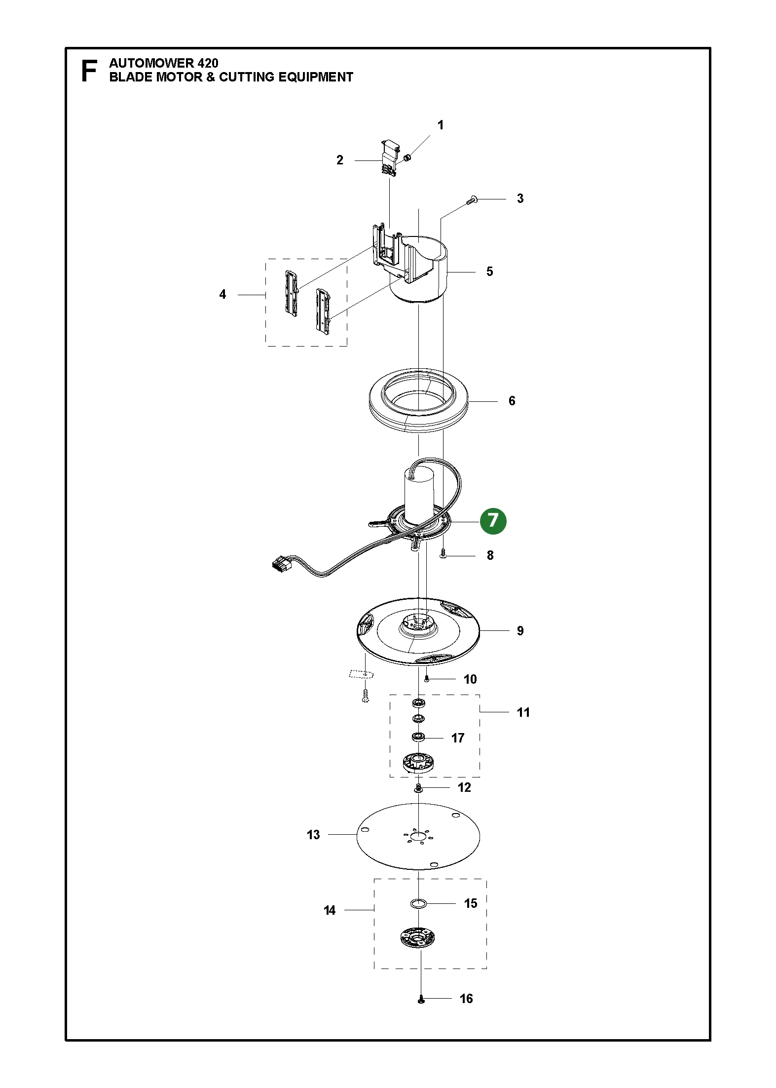 Husqvarna Messermotor f&uuml;r Automower 420 430X 440...