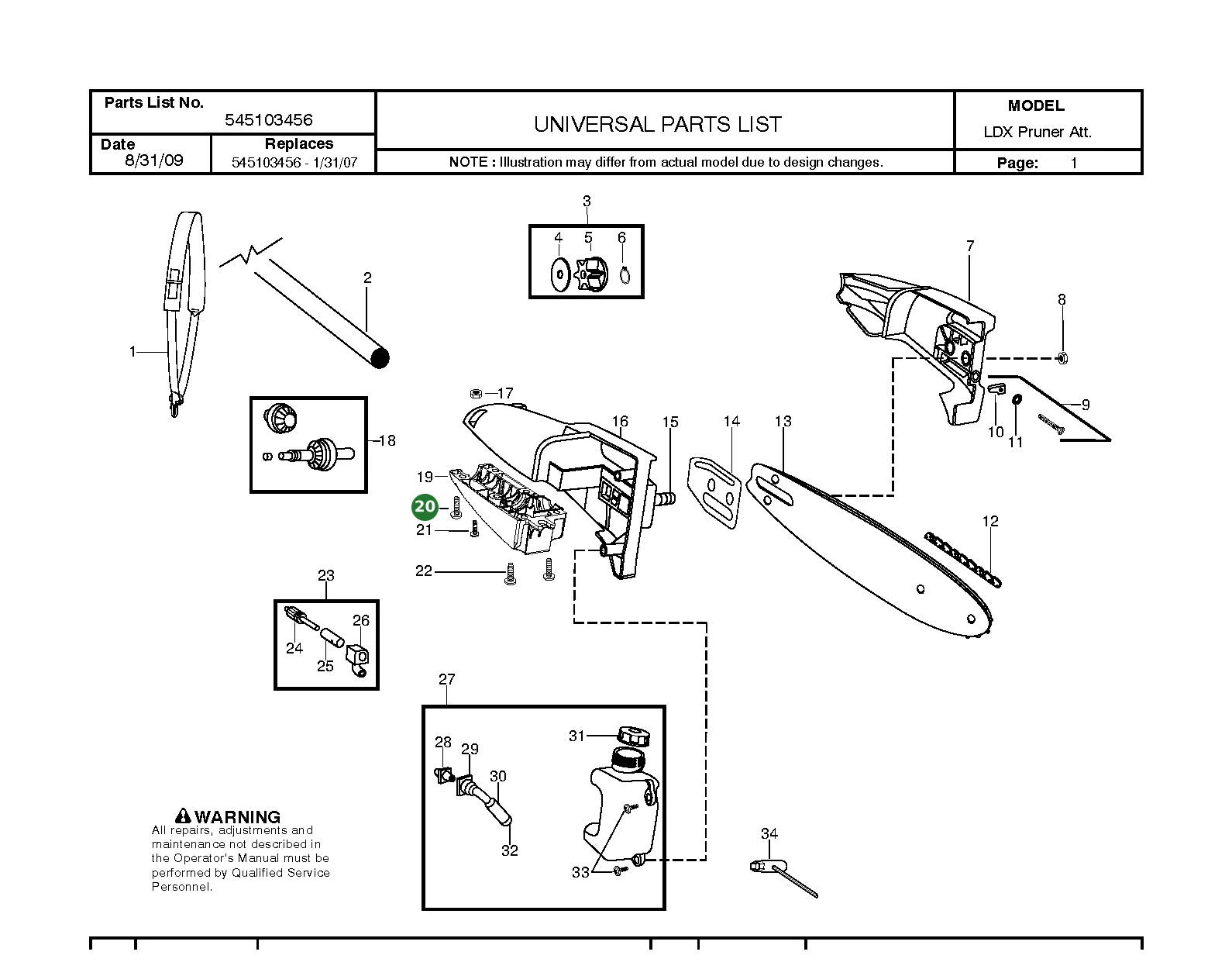 Position im Ersatzteilkatalog