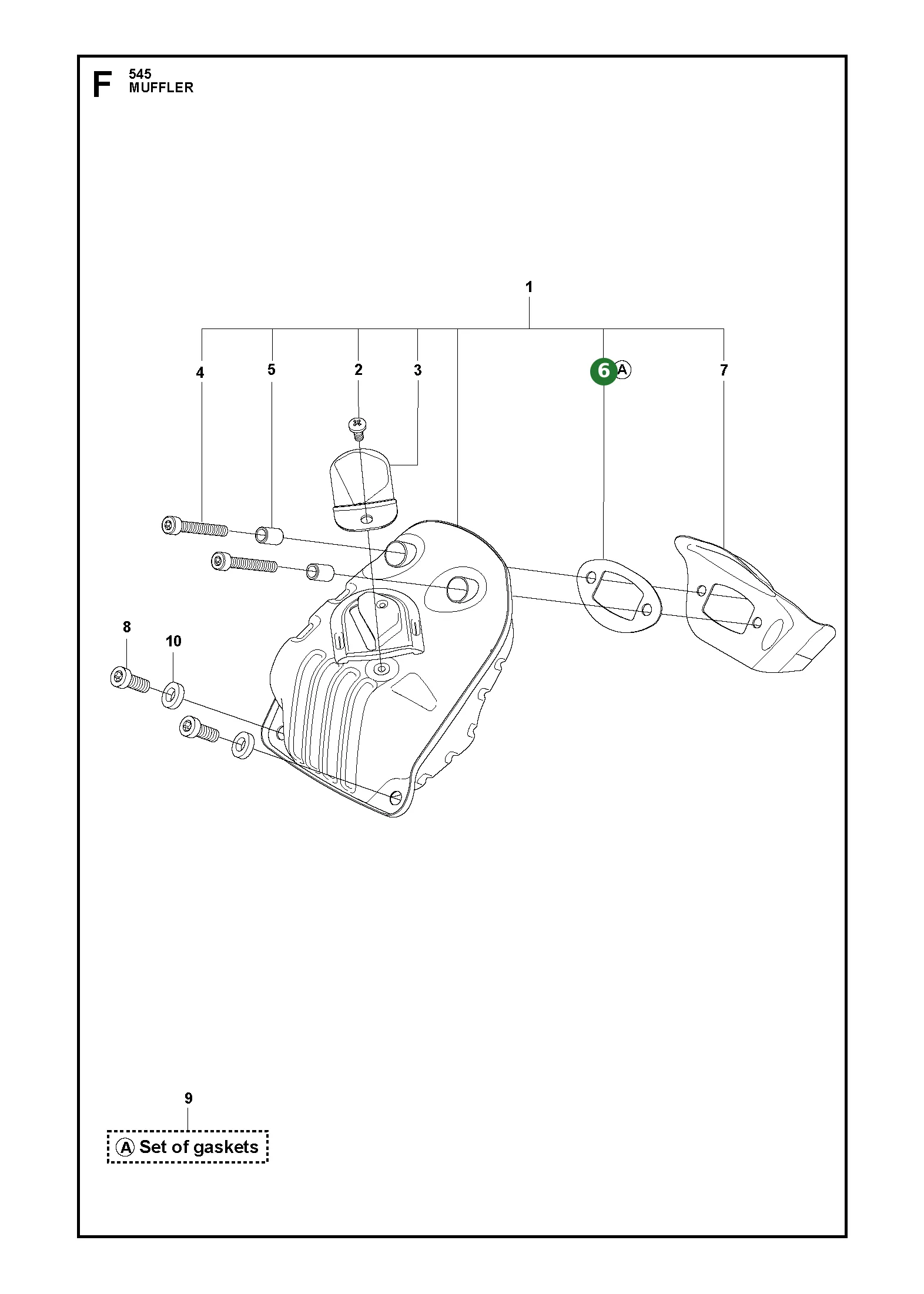 Dichtung f&uuml;r Husqvarna Motors&auml;gen 545, 550 XP,...