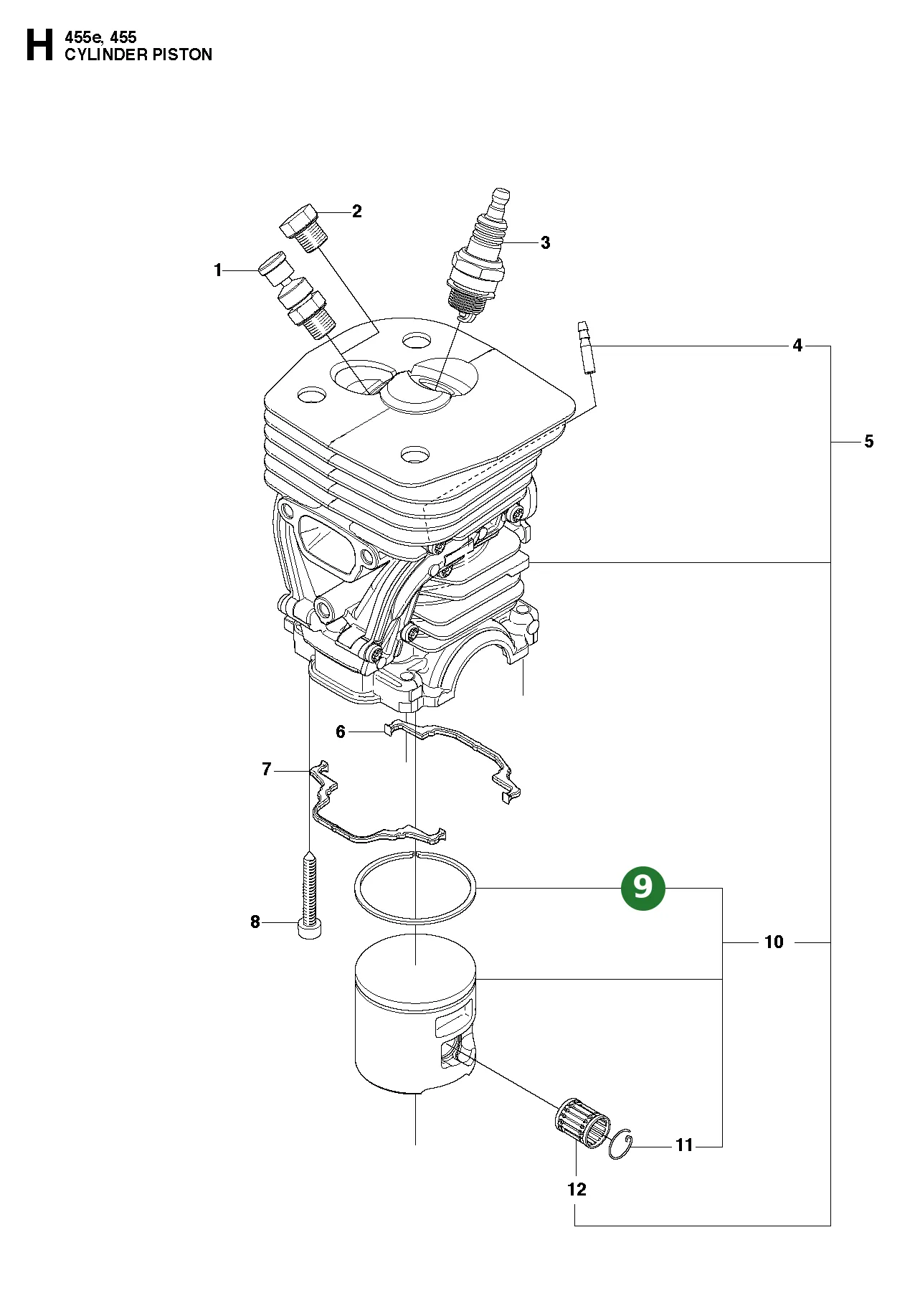 Kolbenring f&uuml;r Husqvarna Motors&auml;gen 362 XP, 371...