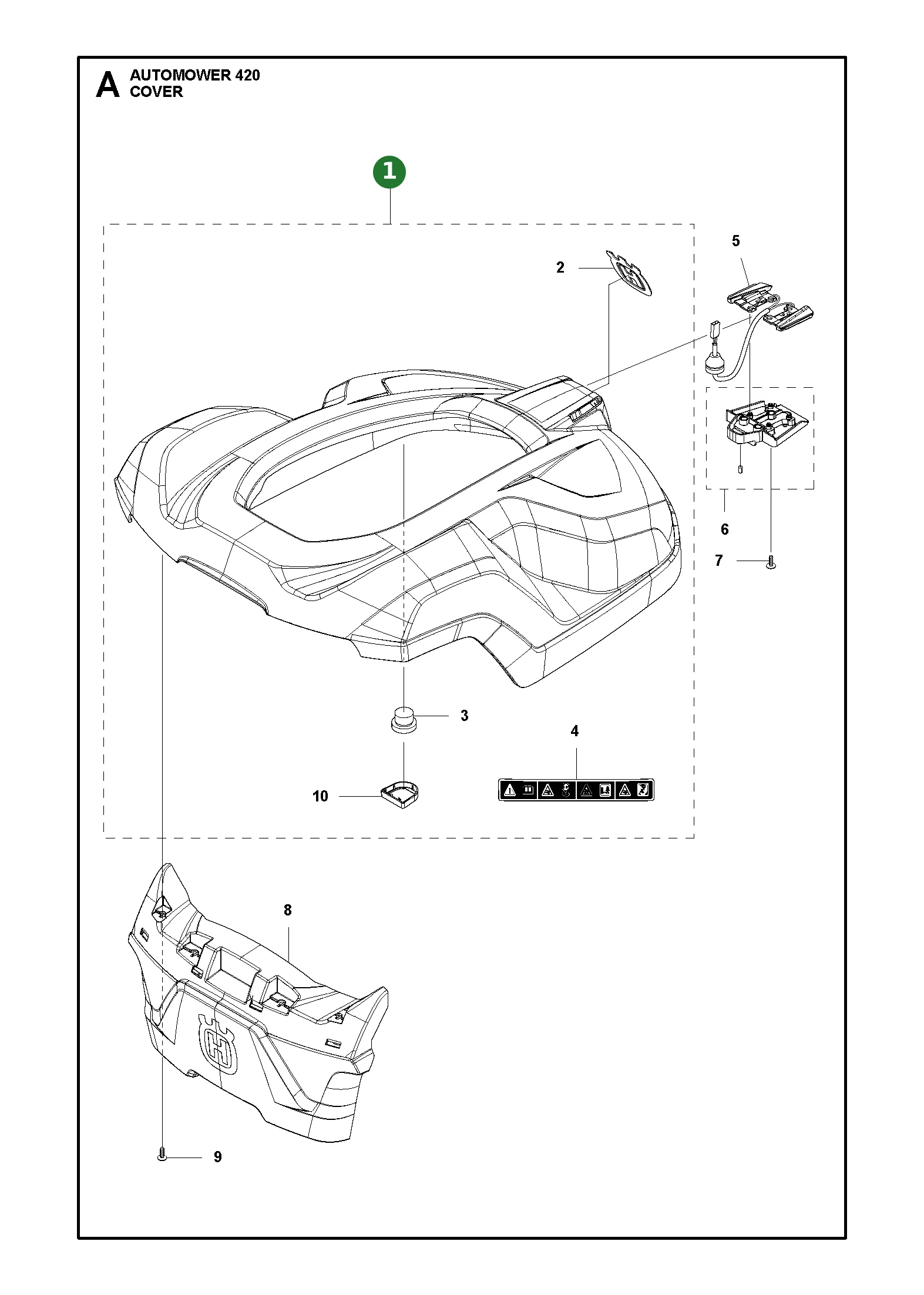 Husqvarna Geh&auml;use f&uuml;r Automower 320 420 440