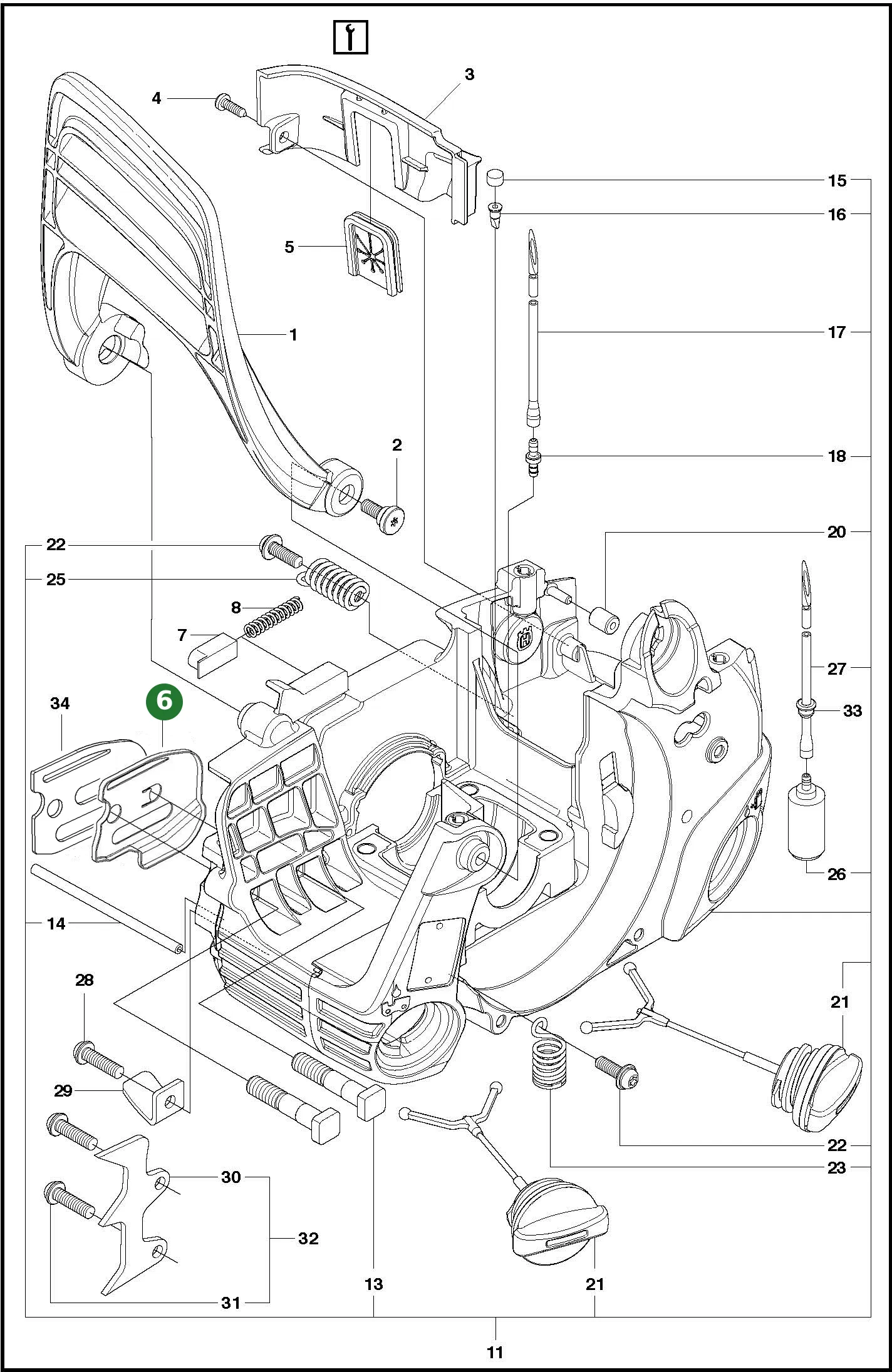 Schiene f&uuml;r Husqvarna Motors&auml;gen