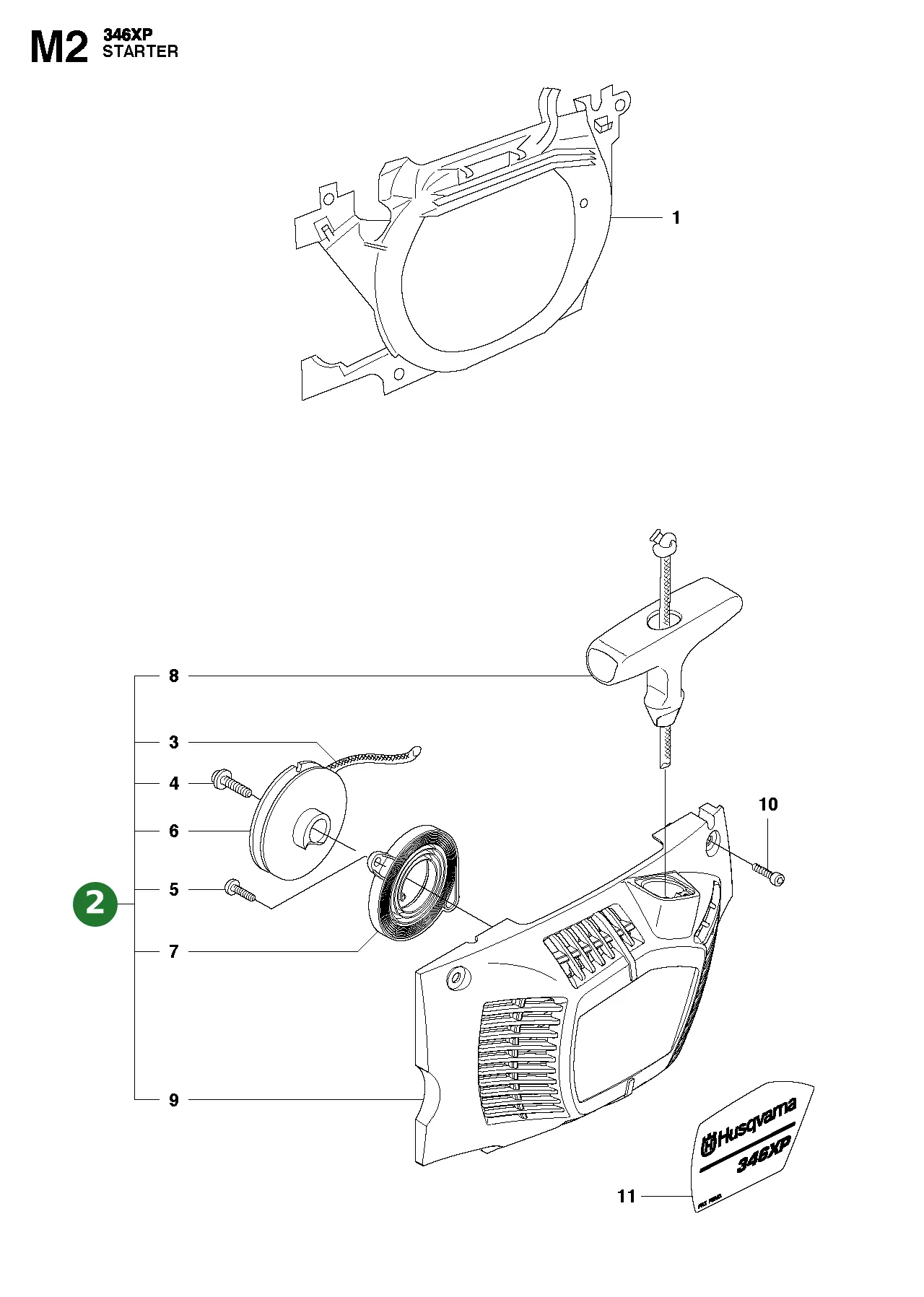 Startvorrichtung f&uuml;r Husqvarna Motors&auml;gen 346...