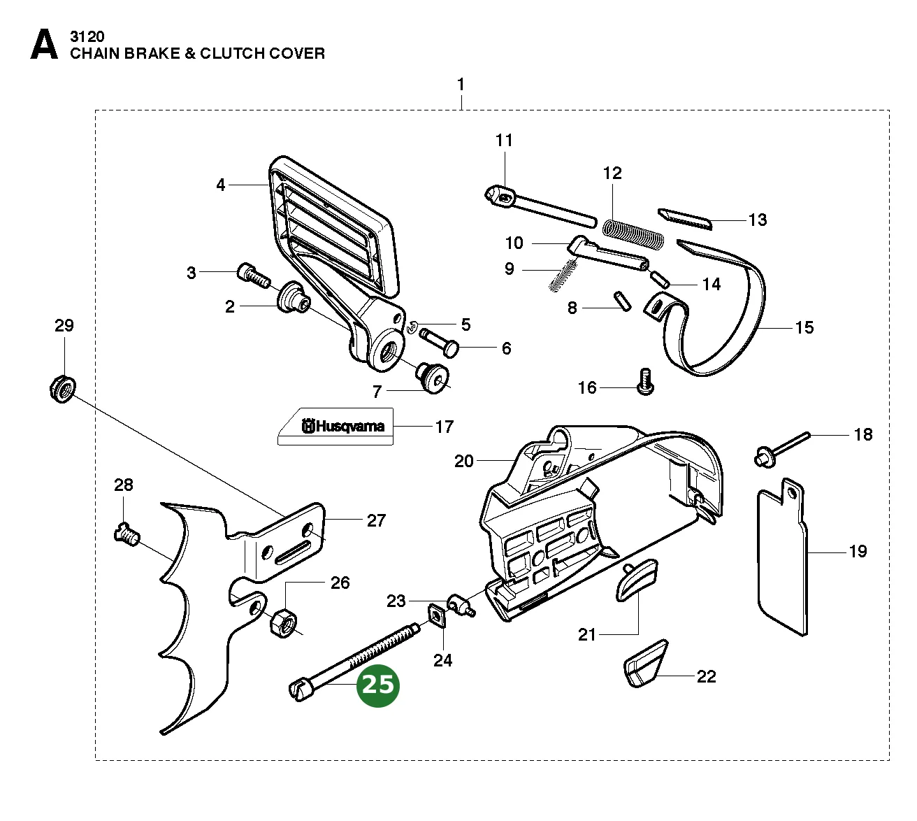 Schraube f&uuml;r Husqvarna Motors&auml;gen 3120, 3120 XP